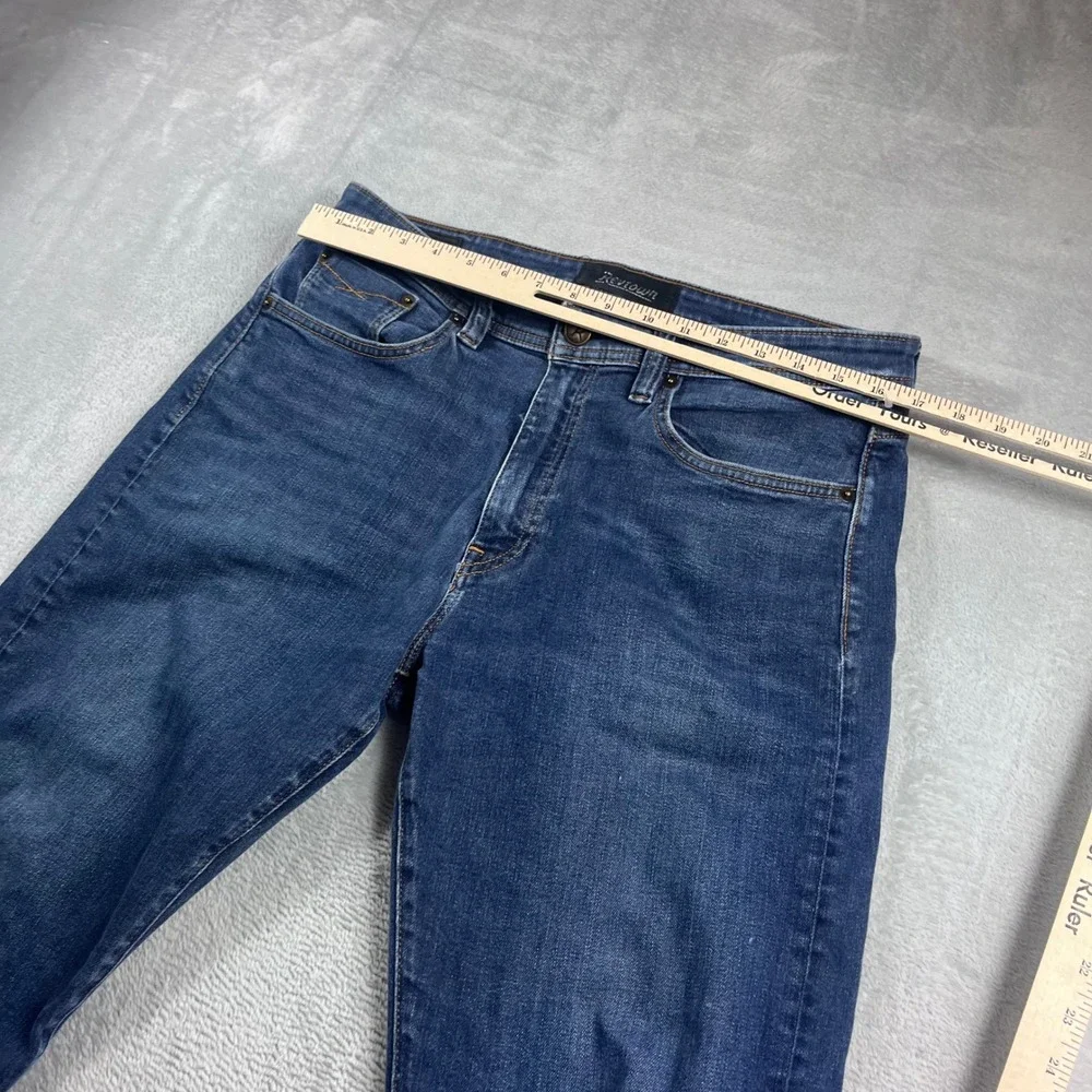 Revtown Automatic Mens Jeans 34x30 Blue Dark Wash Stretch Denim Straight Leg